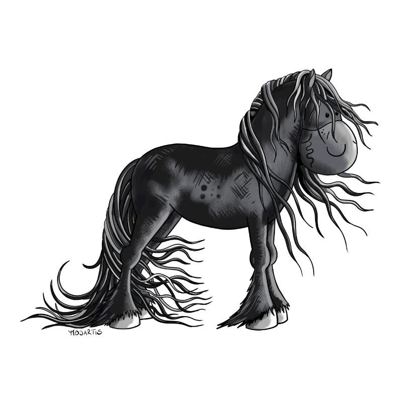 Süßes Friesenpferd