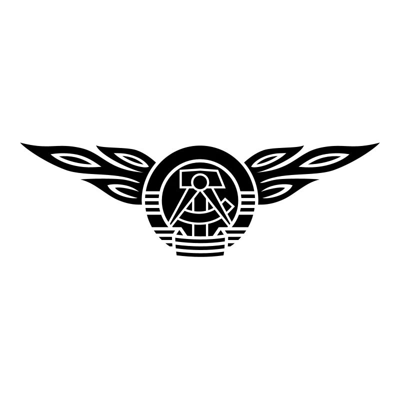 GDR flames crest 1c