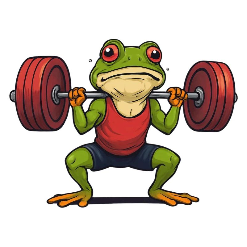 Muskulärer Gewichtheberfrosch