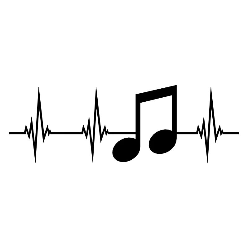 musiknote herzschlag puls frequenz zeichen party m