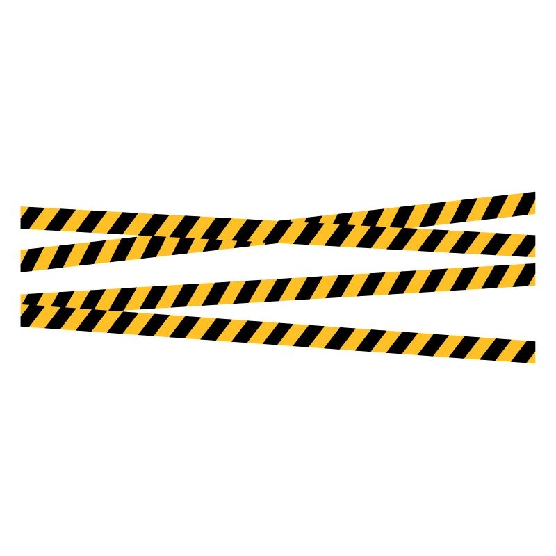 Security tape blocking zone
