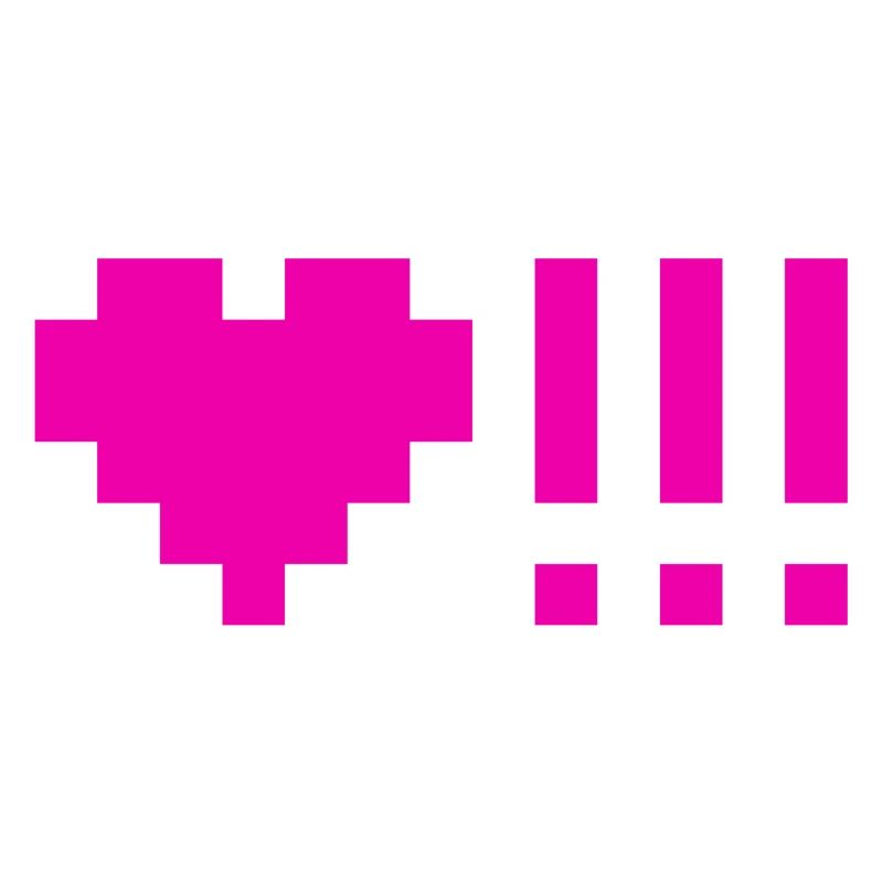 Hearts with three exclamation points