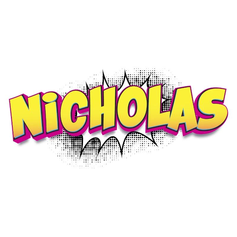 Nicholas Custom Name Comic Book Style Pop Art,