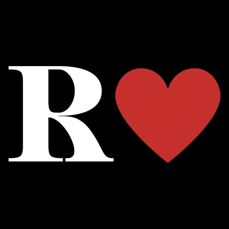 Buchstabe r rotes Herz