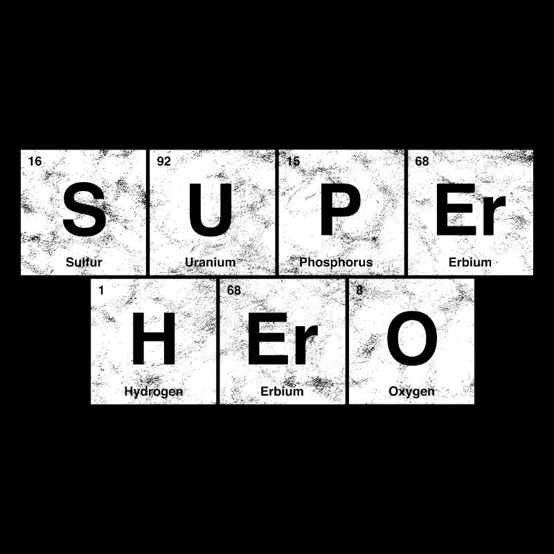 Nerdiger super-héros! Tableau périodique des éléments