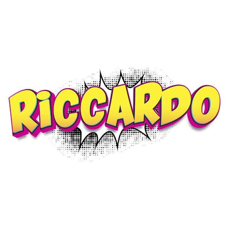 Riccardo Custom Name Comic Book Style Pop Art,
