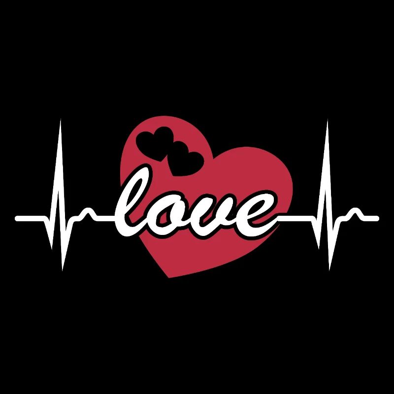 Courbe ECG - Courbe du cœur - Saint-Valentin - Amour