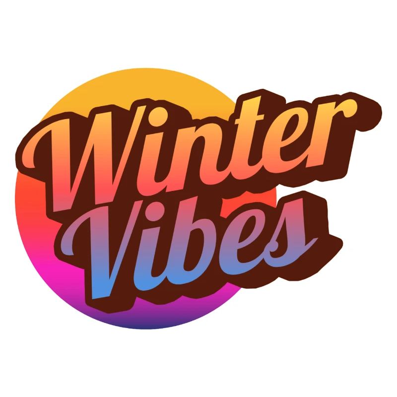 Winter Vibes Retro Gradient