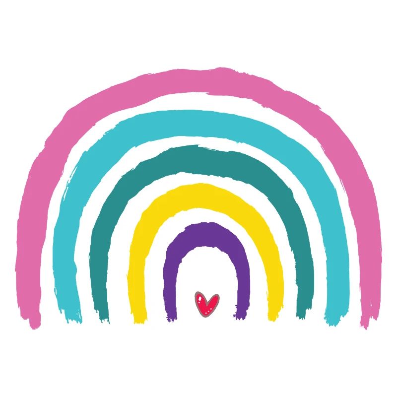 Regenbogen mit Herz Farben der 90er 