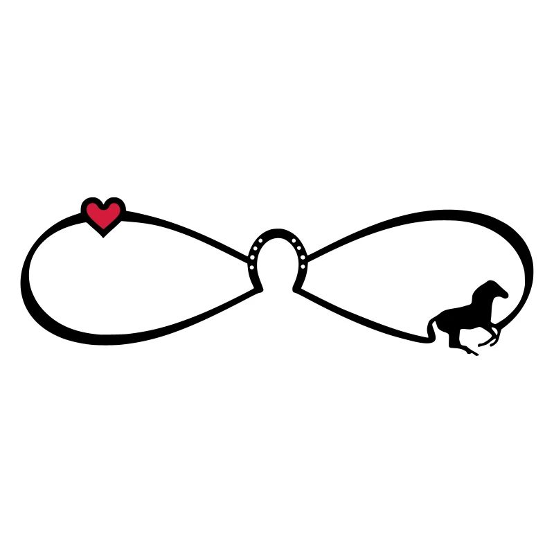 signe symbole de l'infini du cheval amitié 8