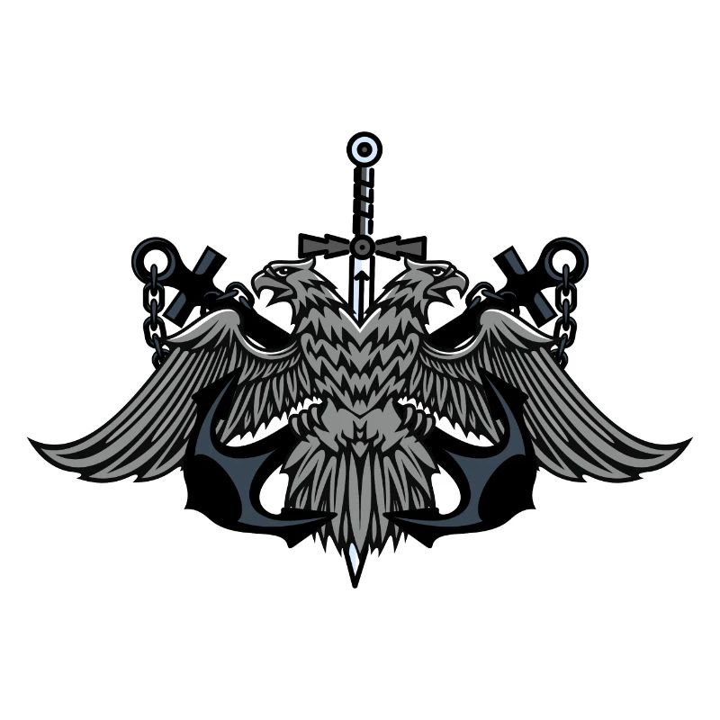 Twin Eagle Crest with Sword