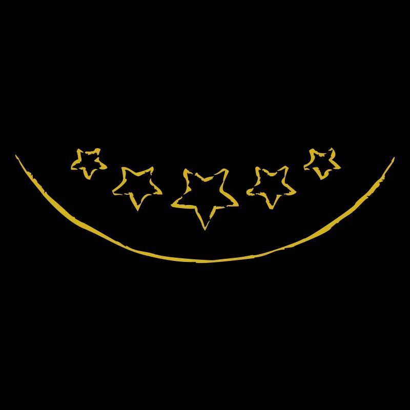 Arc below and stars | Vectorgraphic