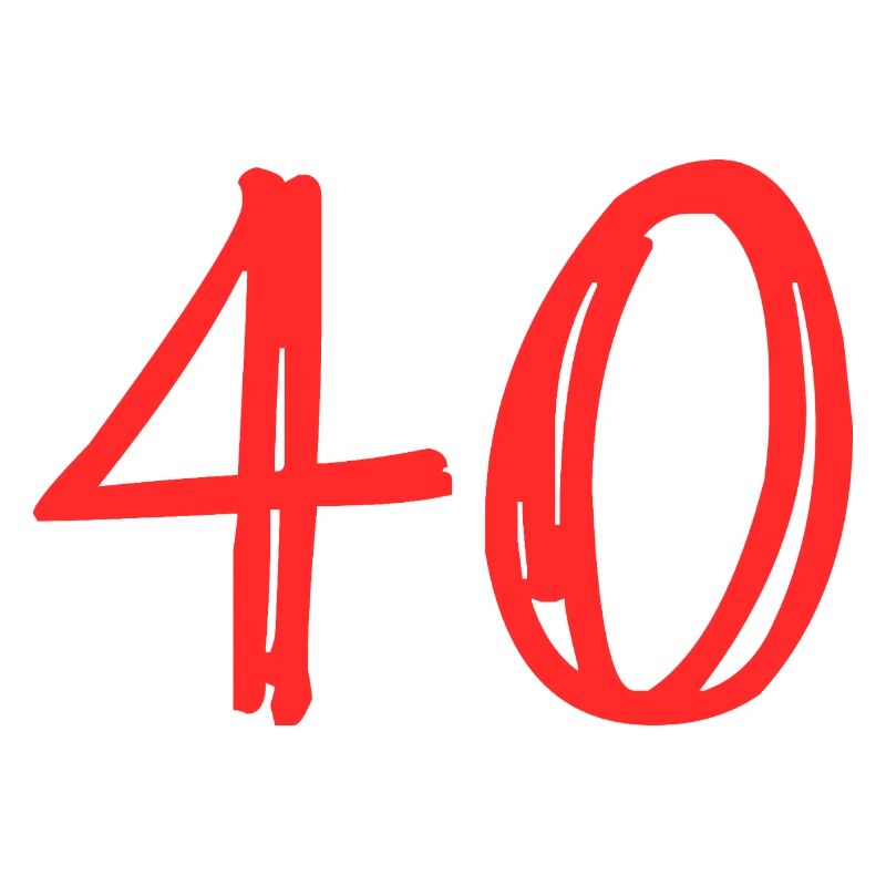 Digital Design Numbers in Red