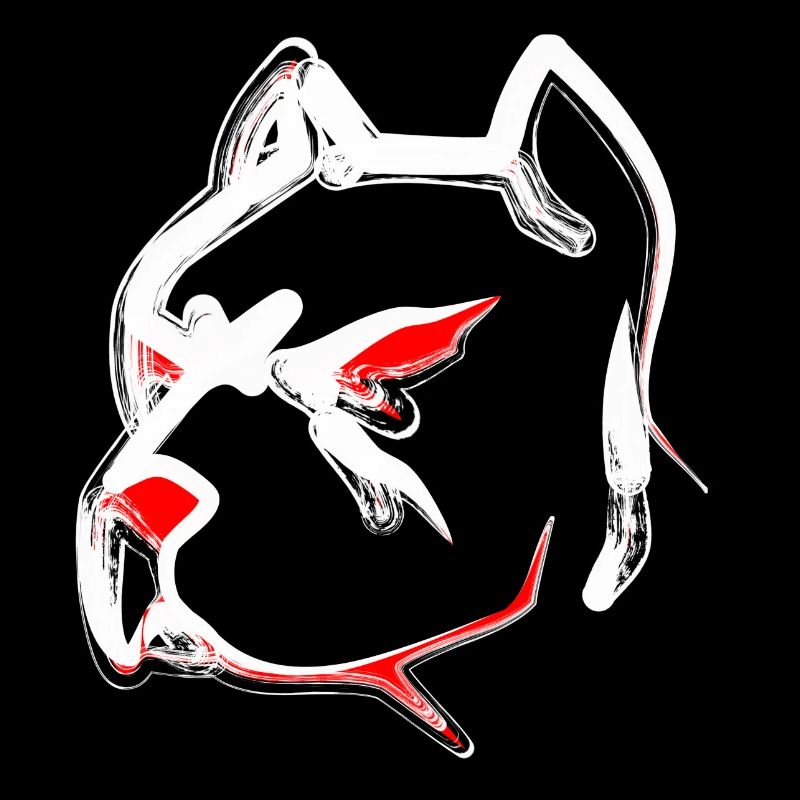 Design eines Pitbull Kopfes Gesicht