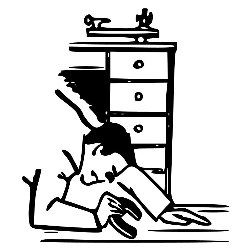 The watchmaker under the workbench