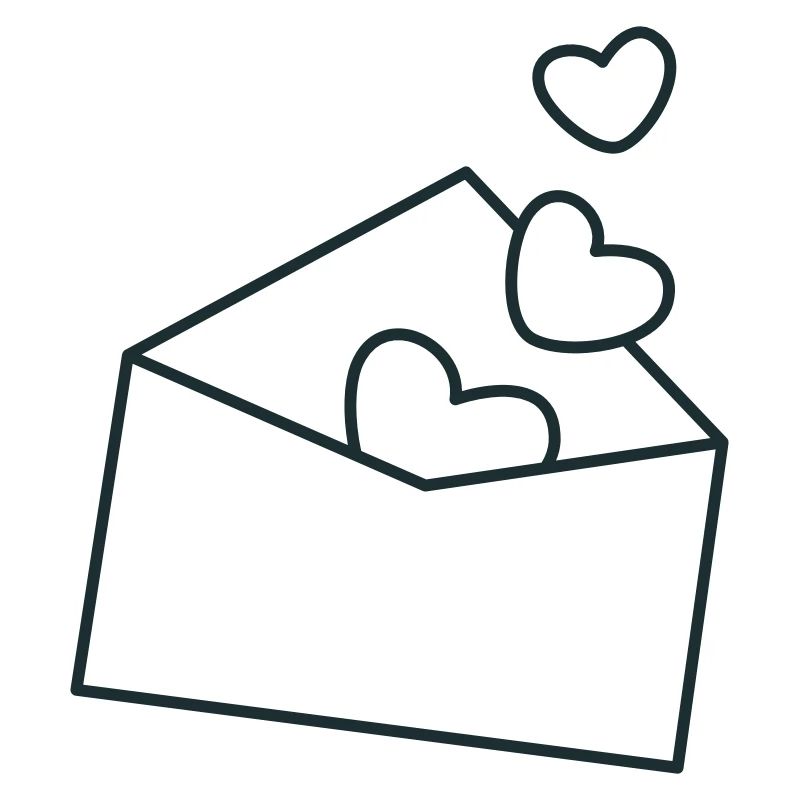 envelope with hearts