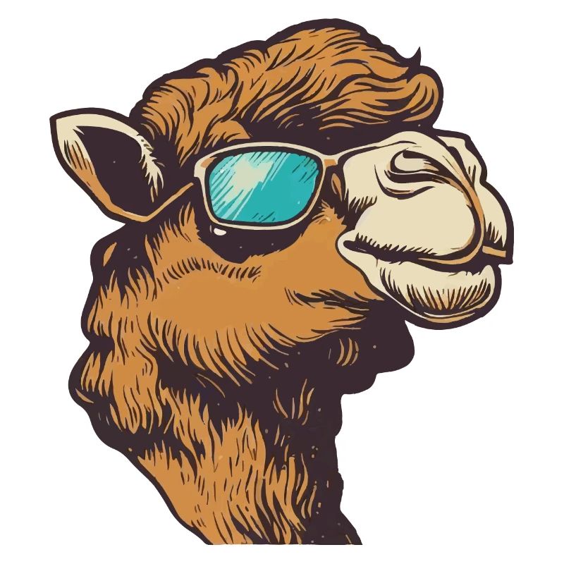 Kamel mit Sonnenbrille