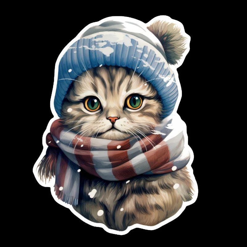 Chat en hiver