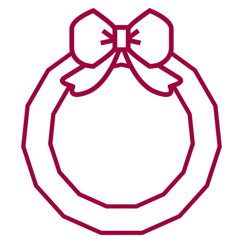 Weihnachtskranz Band Symbol