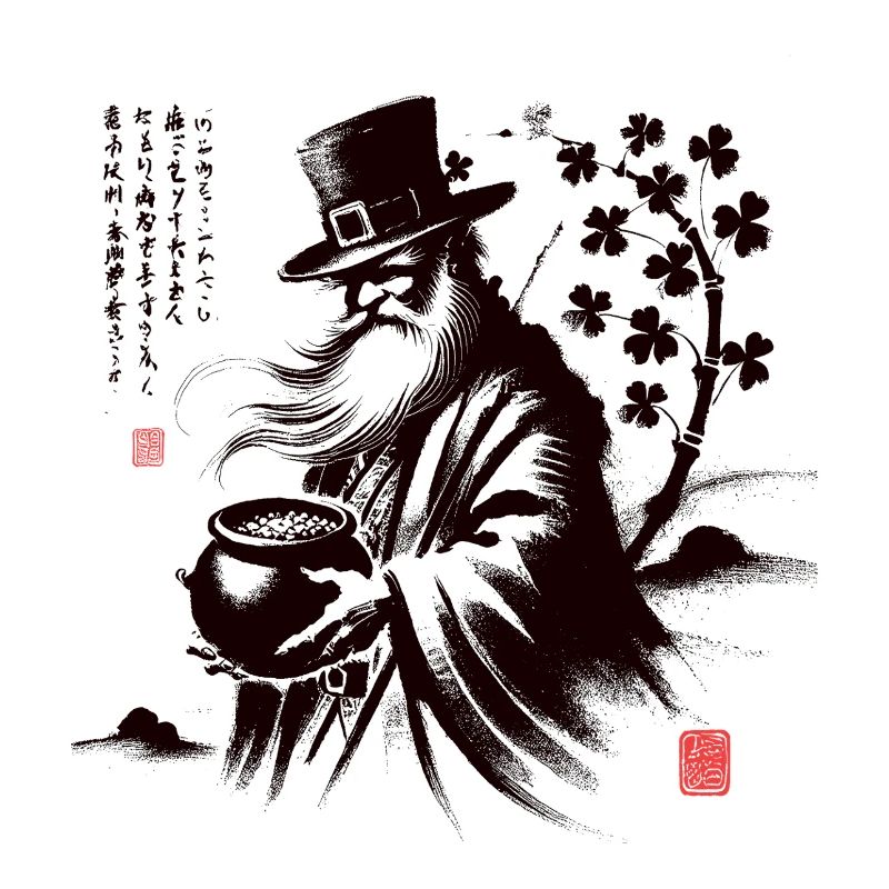 Mystischer Wind Samurai Kunst