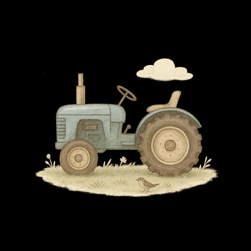 Blauer Oldtimer-Traktor