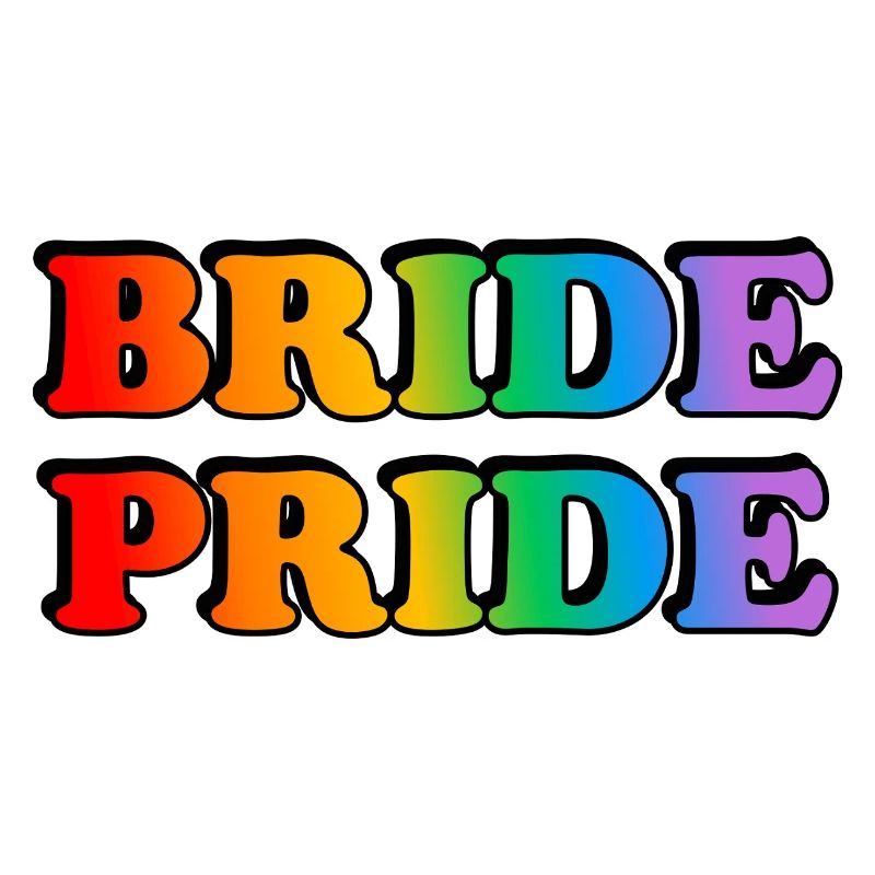 Bride Pride Lesbian Wedding Rainbow