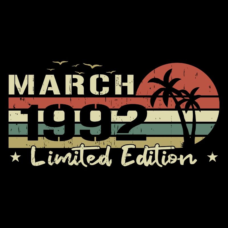 millésime de mars 32e anniversaire né 1992 vibe