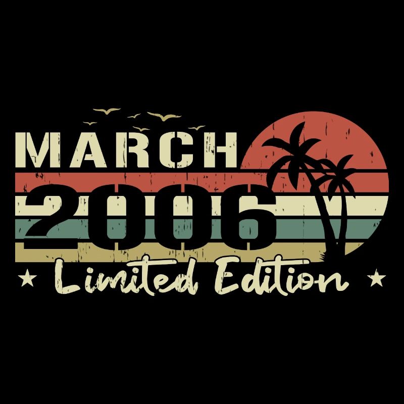 millésime de mars 18e anniversaire né 2006 vibe