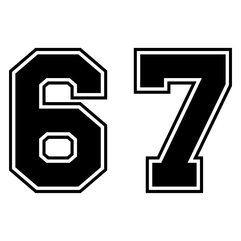 67 Numéro Drôle 6 7 Six Sept Mème