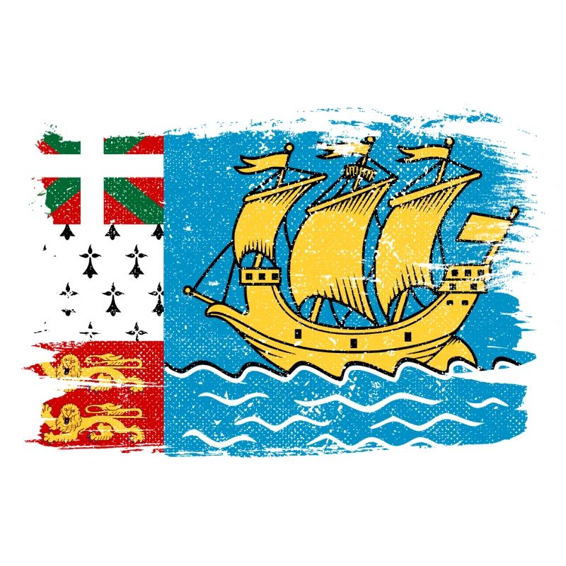 Saint Pierre Drapeau Drapeau Paix Vintage
