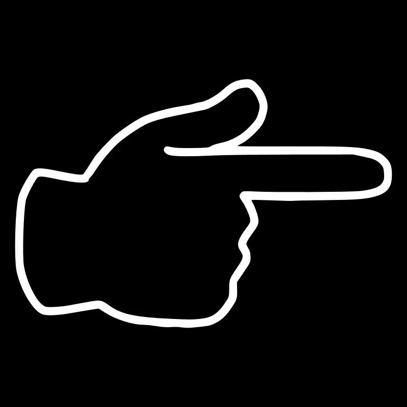 Emoji afficher l’esquisse de droite blanc