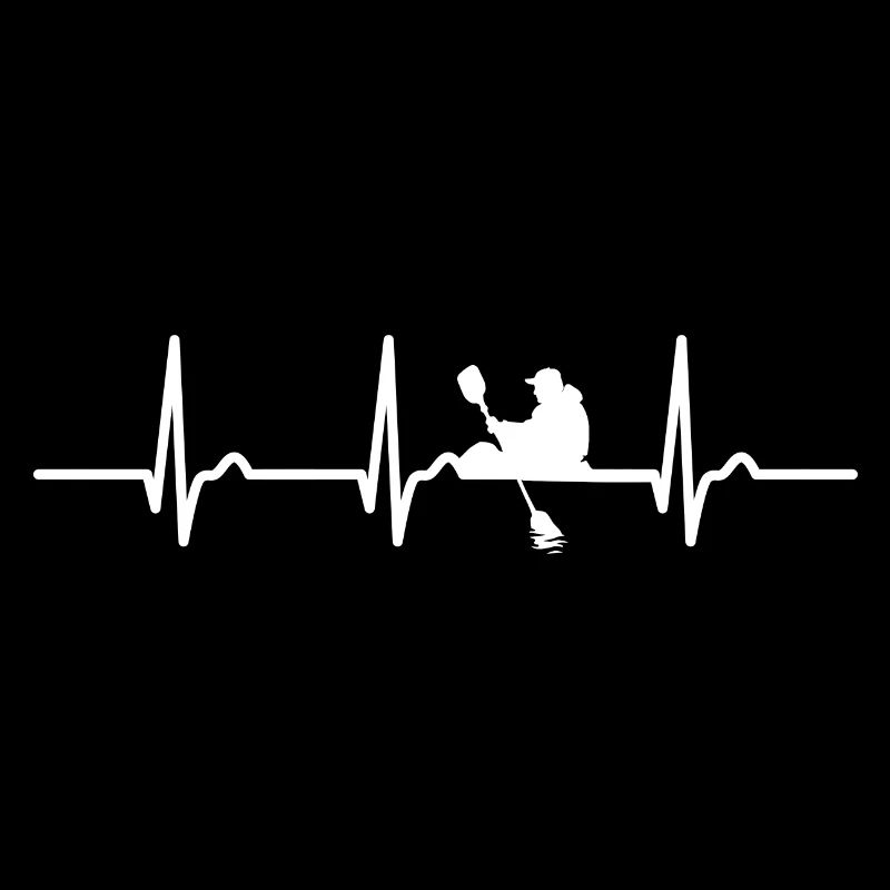 ECG curve - heart curve - pulse - paddling - boat