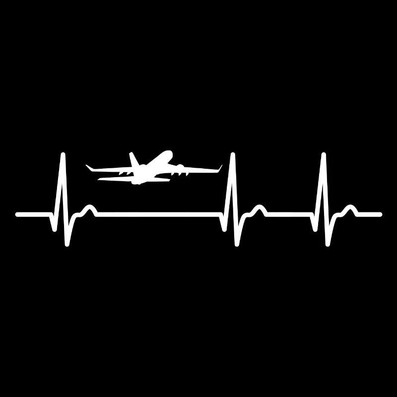 ECG curve - heart curve - pulse - pilot - airplane