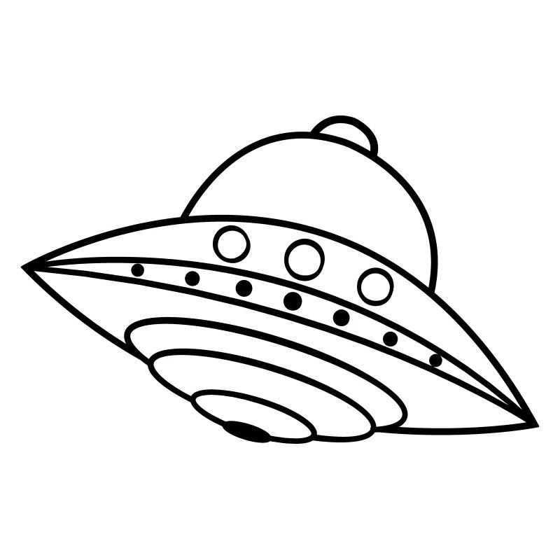 UFO Alien Ship Space Doodle