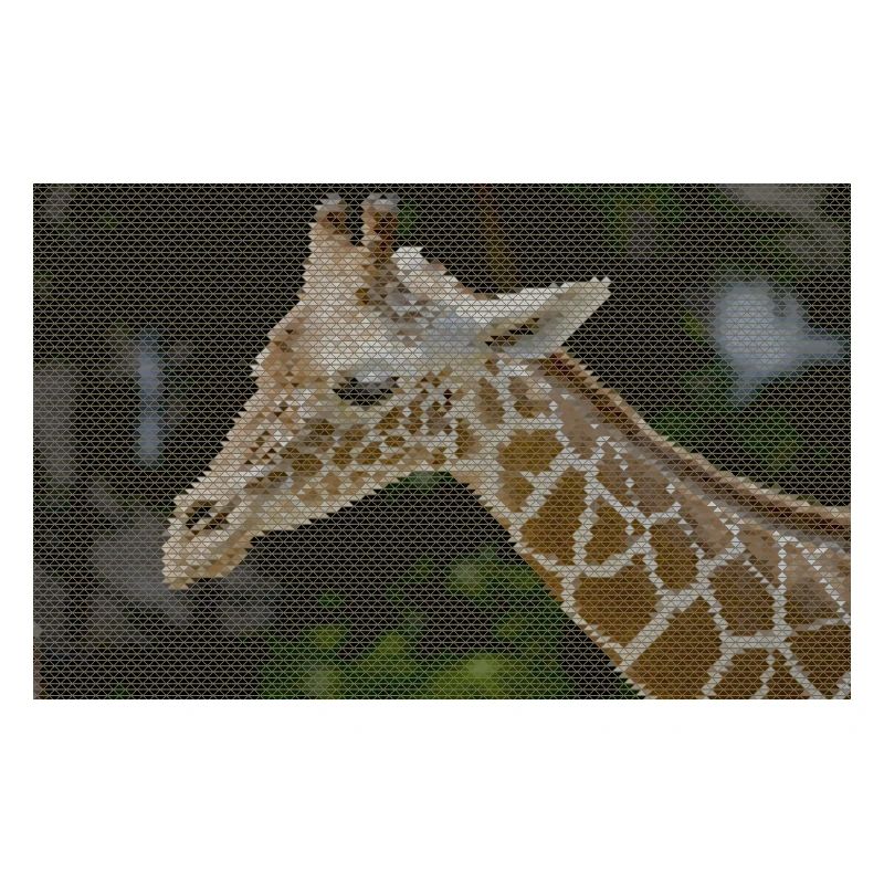 Giraffe with triangle pattern