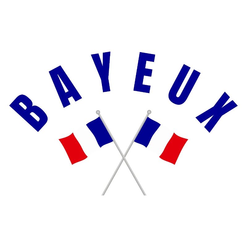 Drapeaux français croisés de Bayeux Emblèmes