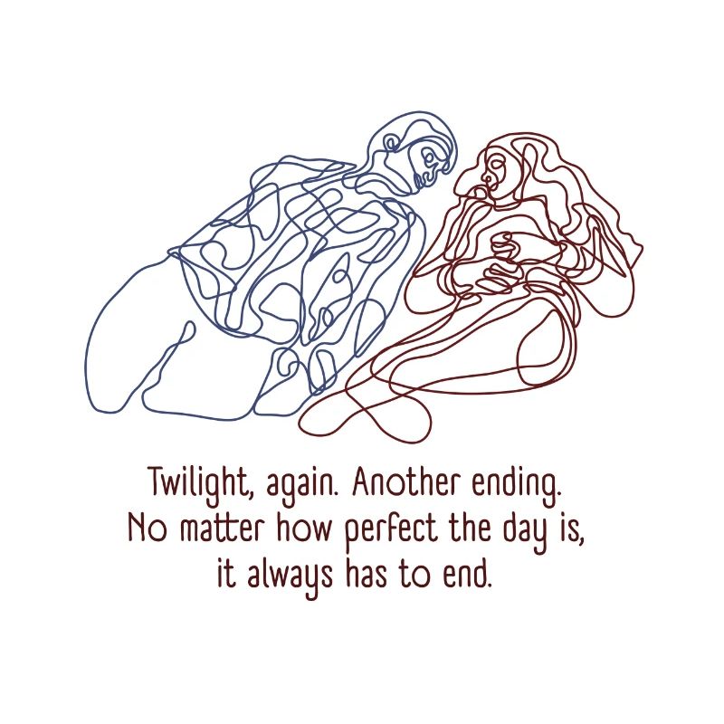 Vampire Line Art Design avec citation