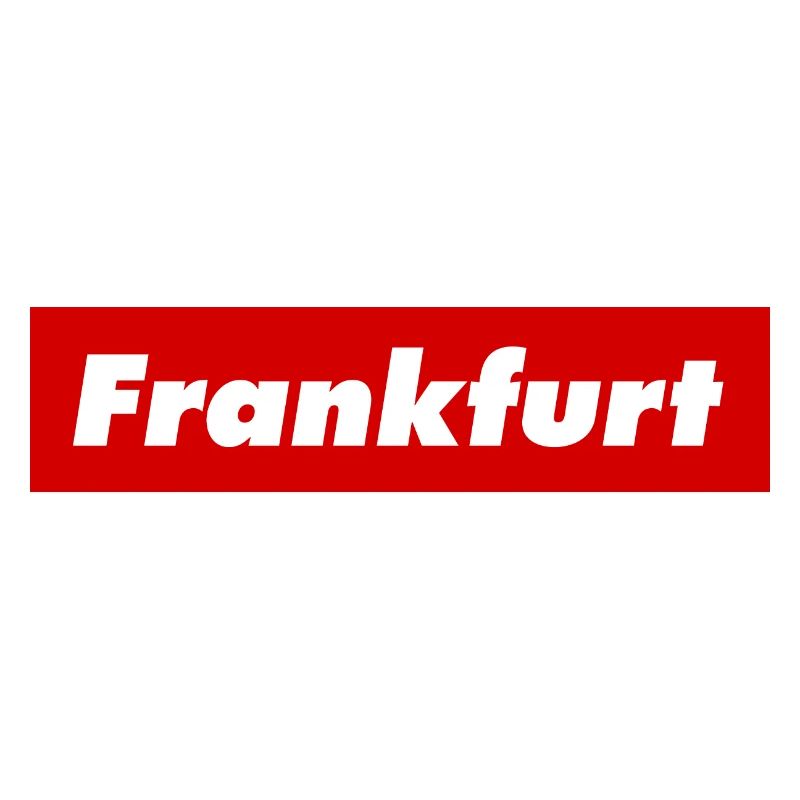 Frankfurt red box logo on the Main Oder Frankfurter