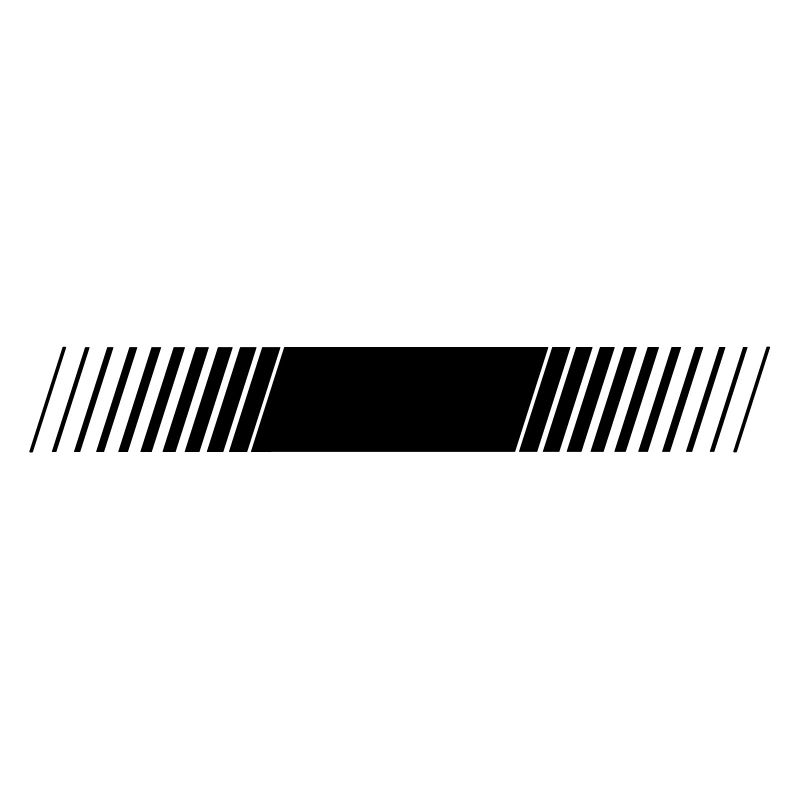 Racing stripes in the middle blank