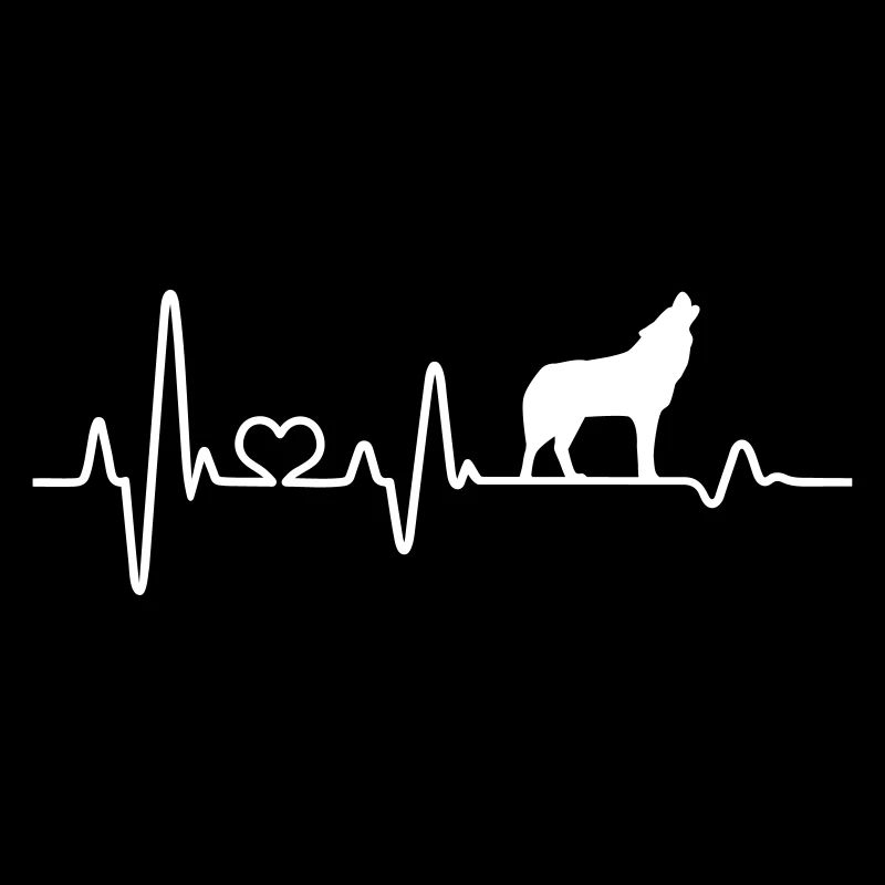 Wolf heartbeat wolves howl ECG pulse beat