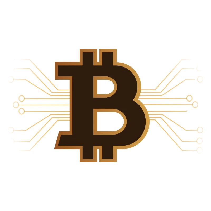 Bitcoin - Braun/Gold Kryptowährung