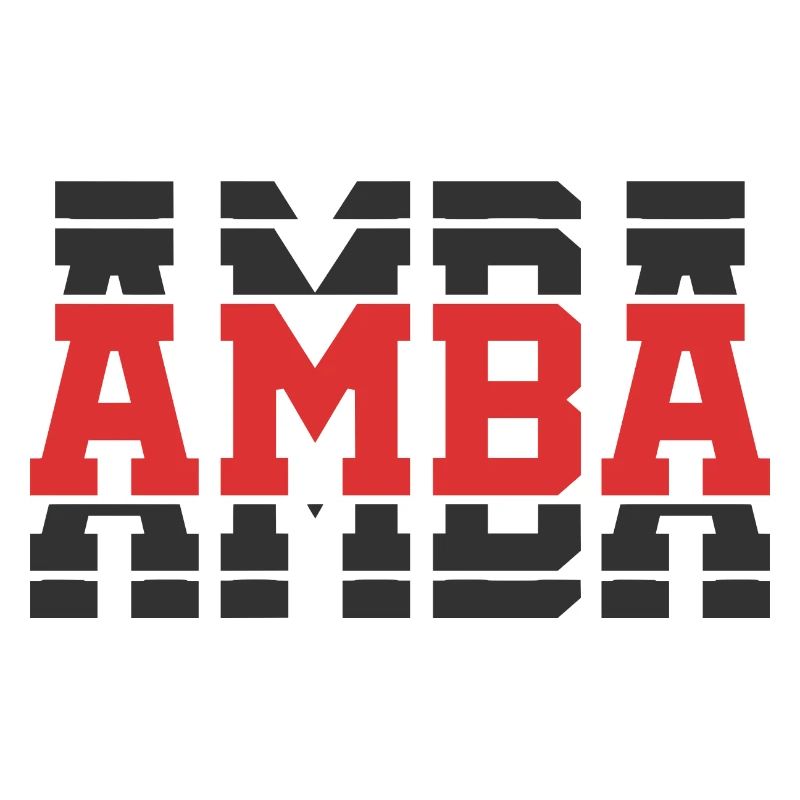 T-Shirt Amba T-Shirt Geschenkidee gestapelter Text