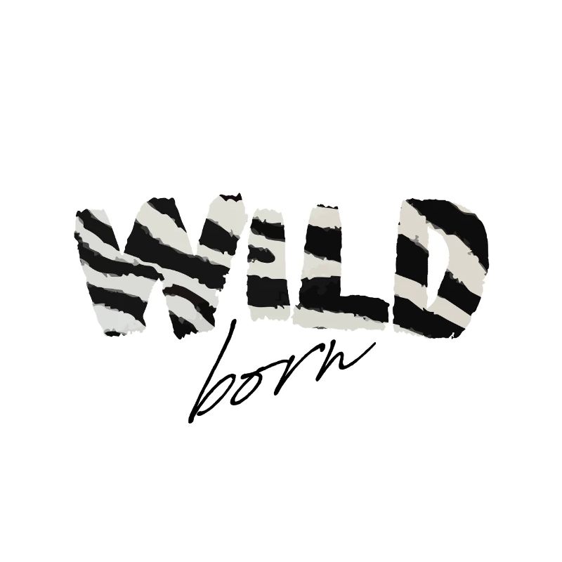 Wild Born Zebra Stripe Logo