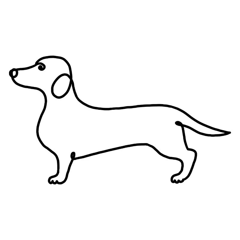 Minimalisme Teckel Illustration Moderne