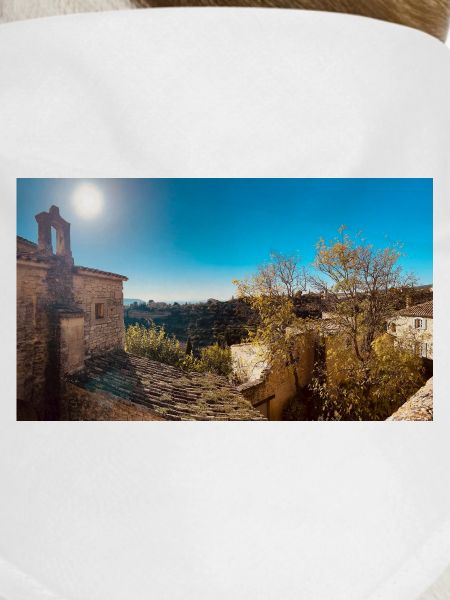 Sunny Tuscan Village with Rooftops