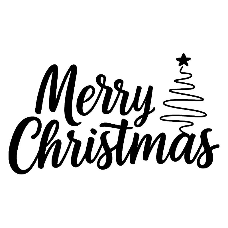 Letrage Joyeux Noël avec un Ba minimaliste
