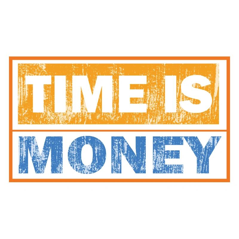 Le temps, c’est de l’argent : Typographie de contraste