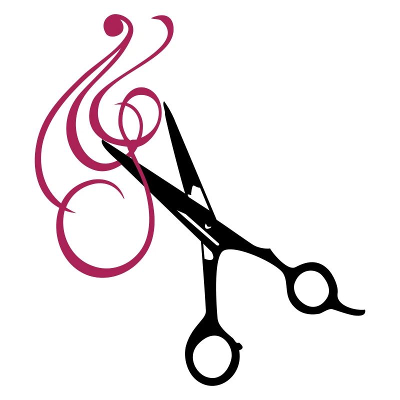 ciseaux de coiffeur et les cheveux bouclés /