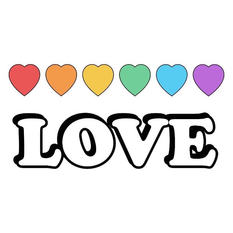 Love Rainbow Hearts