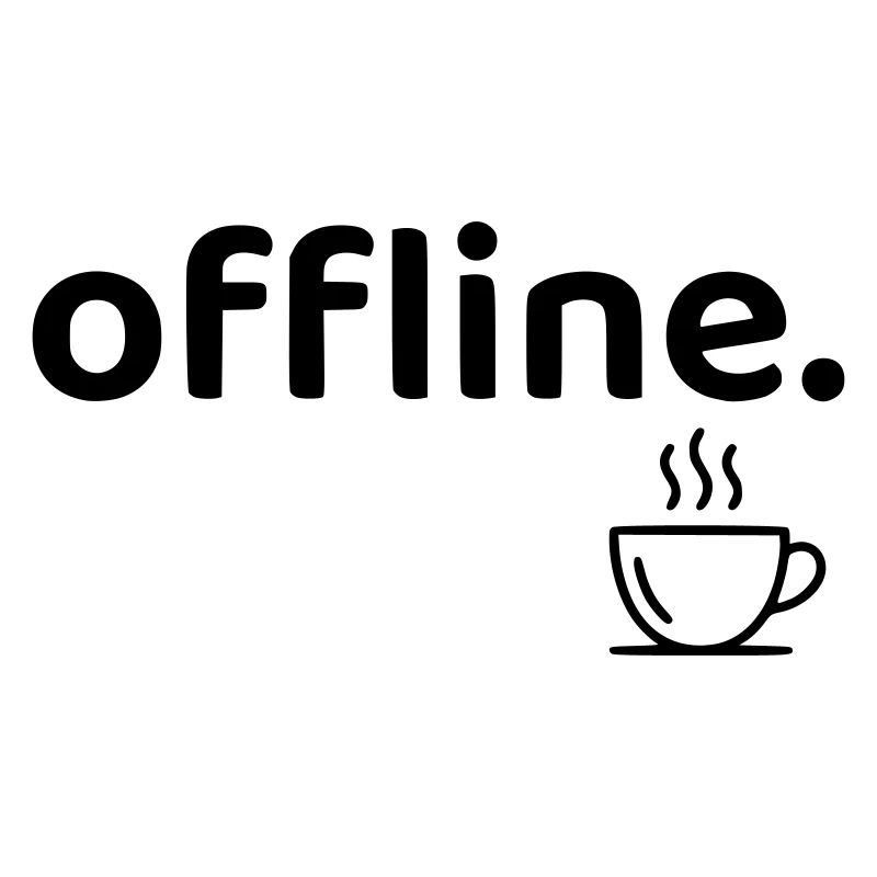 Offline minimalistisches Kaffee-Hemd